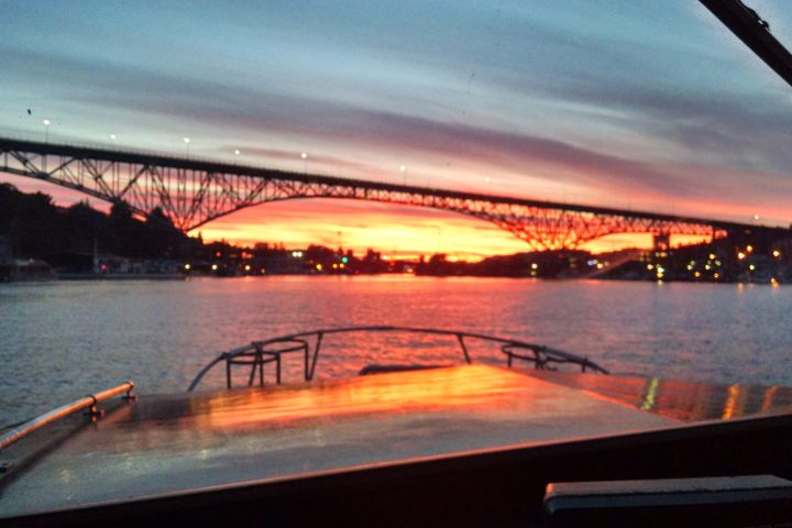 a bridge over a body of water