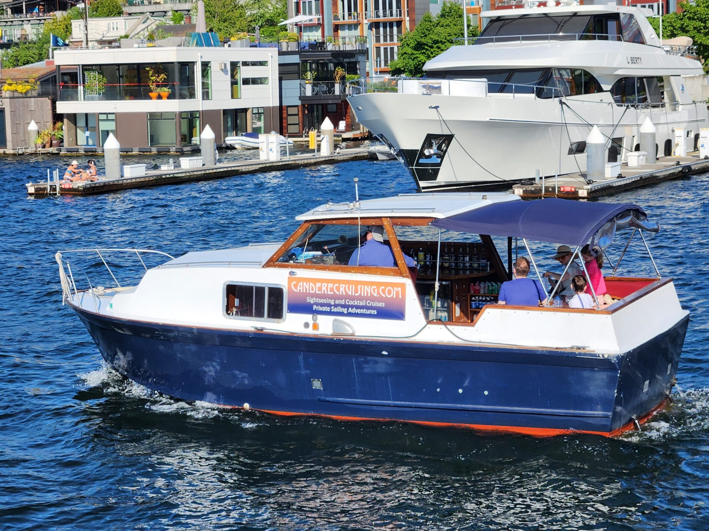 a small boat in a body of water